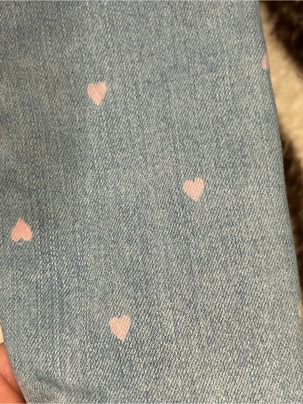 Girls OshKosh B'gosh Light Blue Denim Jacket with Pink Heart Print